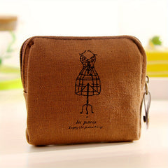 Zero Wallet Coin Bag Small Canvas Change Bag Creative Design