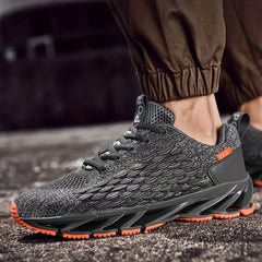 Men's Fish Scale Lace-up Blade Sneakers Outdoor Non-slip Shoes