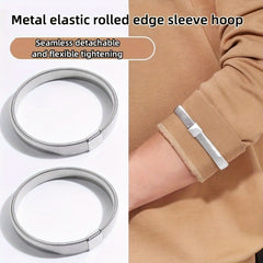 2 Pack T Shirt Cuff Fixing Clips Anti Roll Edge Grip