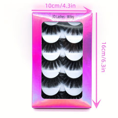 5 Pairs Strip Mink Lashes Extensions Natural Reusable False Eyelashes