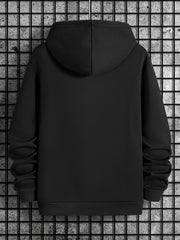 Chinese Characters Print Men's Hooded Sweatshirt for Autumn Winter