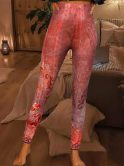 Floral Print Skinny Leggings Stretchy Casual Leggings Women's Clothing