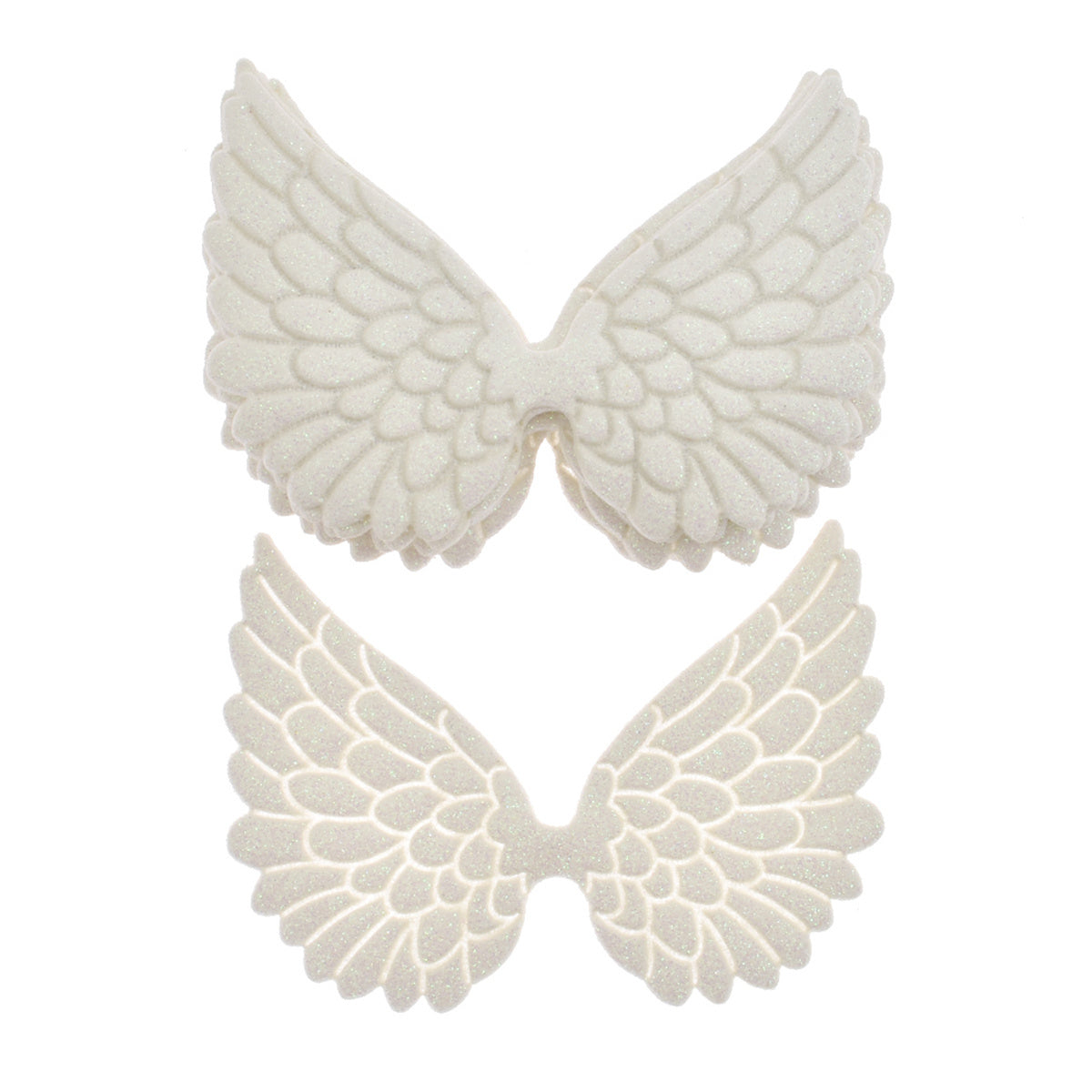 10pcs Angel Wings Patches Stamping Fabric Embossed PVC Glitter Applique DIY