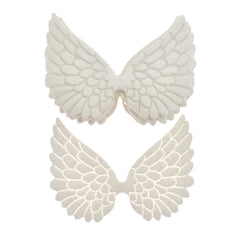 10pcs Angel Wings Patches Stamping Fabric Embossed PVC Glitter Applique DIY