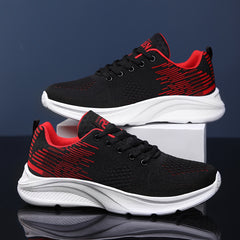 Men's Breathable Running Shoes Comfy Non Slip Lace Up Sneakers