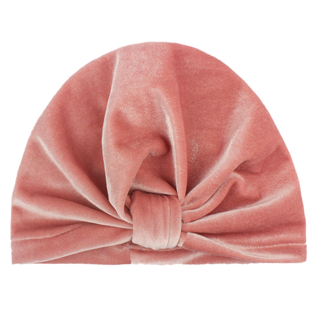 Tie Dye Velvet Baby Headscarf Cap for All Seasons