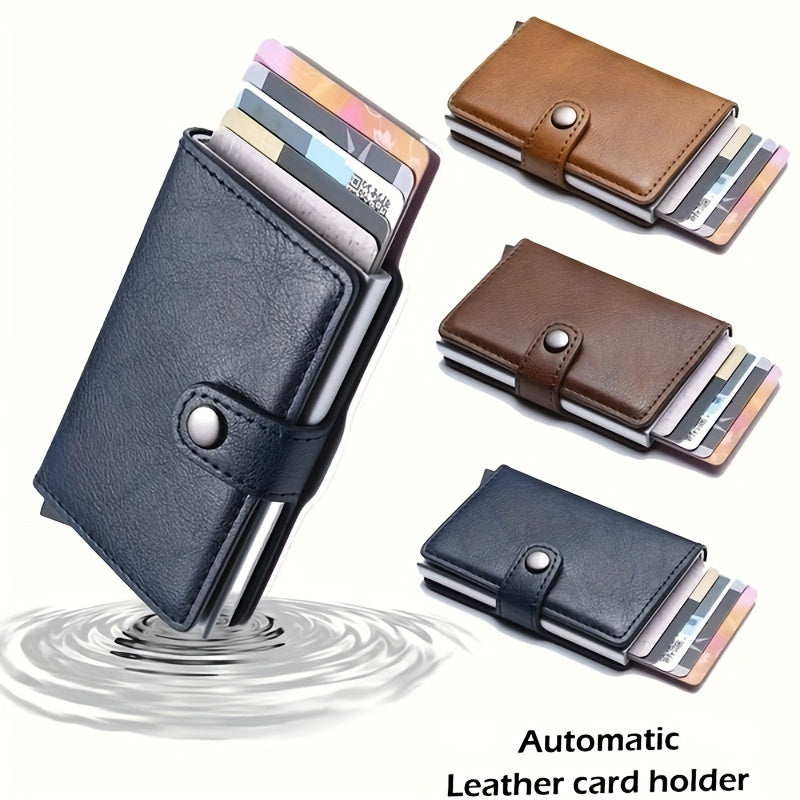 Leather Card Wallet Money Clip Pocket Wallet Purse Men Credit Card Holder