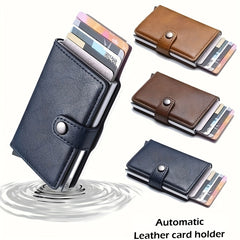 Leather Card Wallet Money Clip Pocket Wallet Purse Men Credit Card Holder