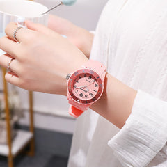 Colorful Watch for Men and Women Large Dial Versatile Wrist Watch