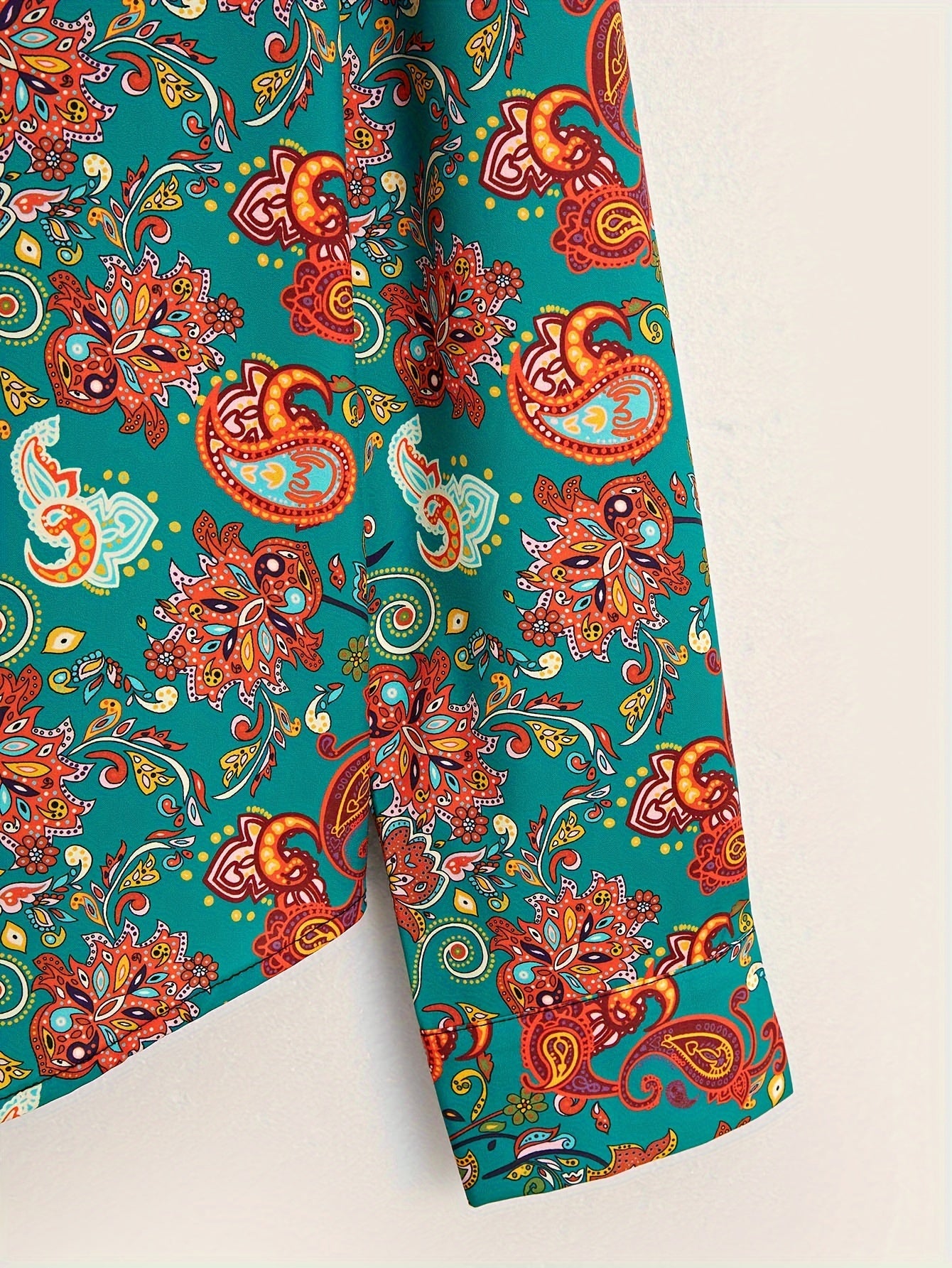 Paisley Pattern Men's Long Sleeve Shirt For Autumn