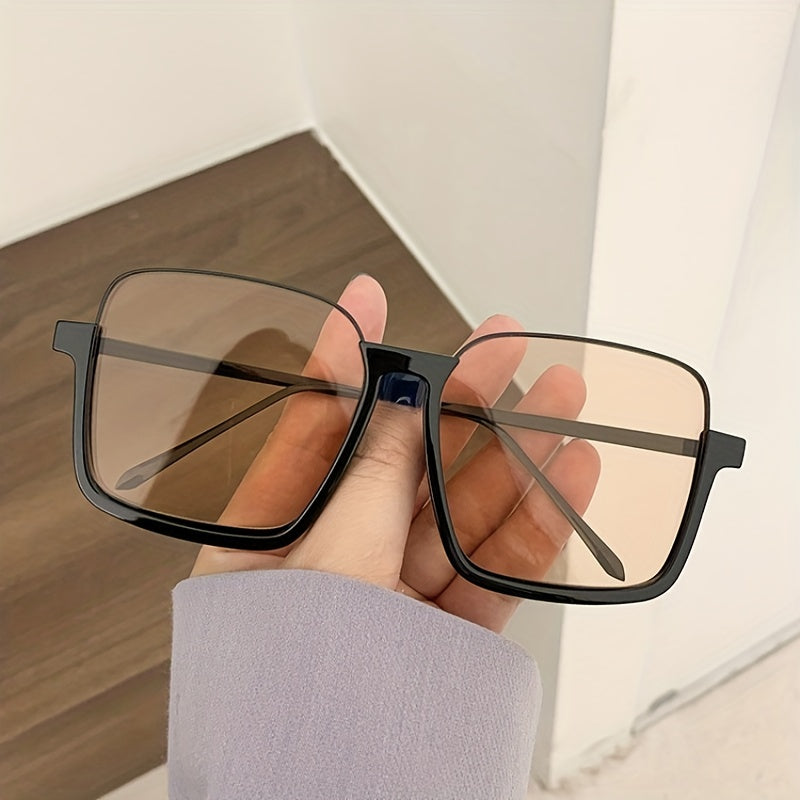 Large Square Sunglasses UV400 Sun Shades Glasses with Case
