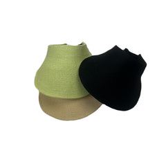 Wide Brim Knitted Visor Hat for Women