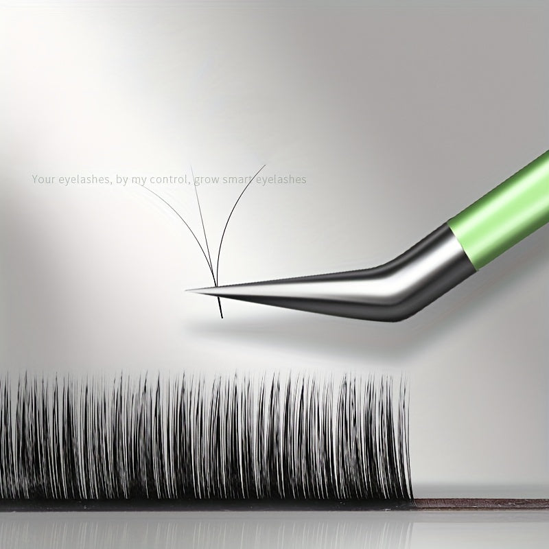 3pcs Pro Eyelash Extension Tweezers Set in Metal Case - Curved & Volume Lashes