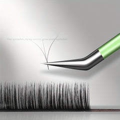 3pcs Pro Eyelash Extension Tweezers Set in Metal Case - Curved & Volume Lashes