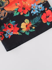 Boys Hawaii Coconut Tree Print Shirt&Shorts Set