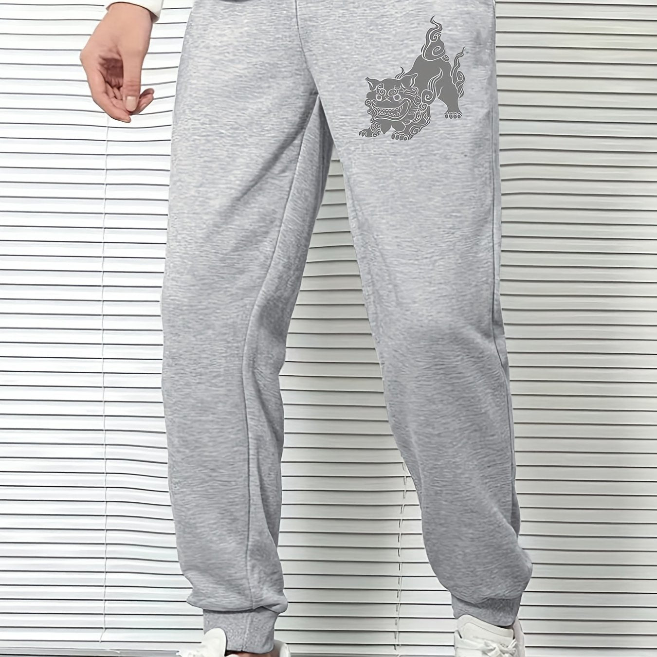 Chinese Lion Men s Joggers Drawstring Trousers
