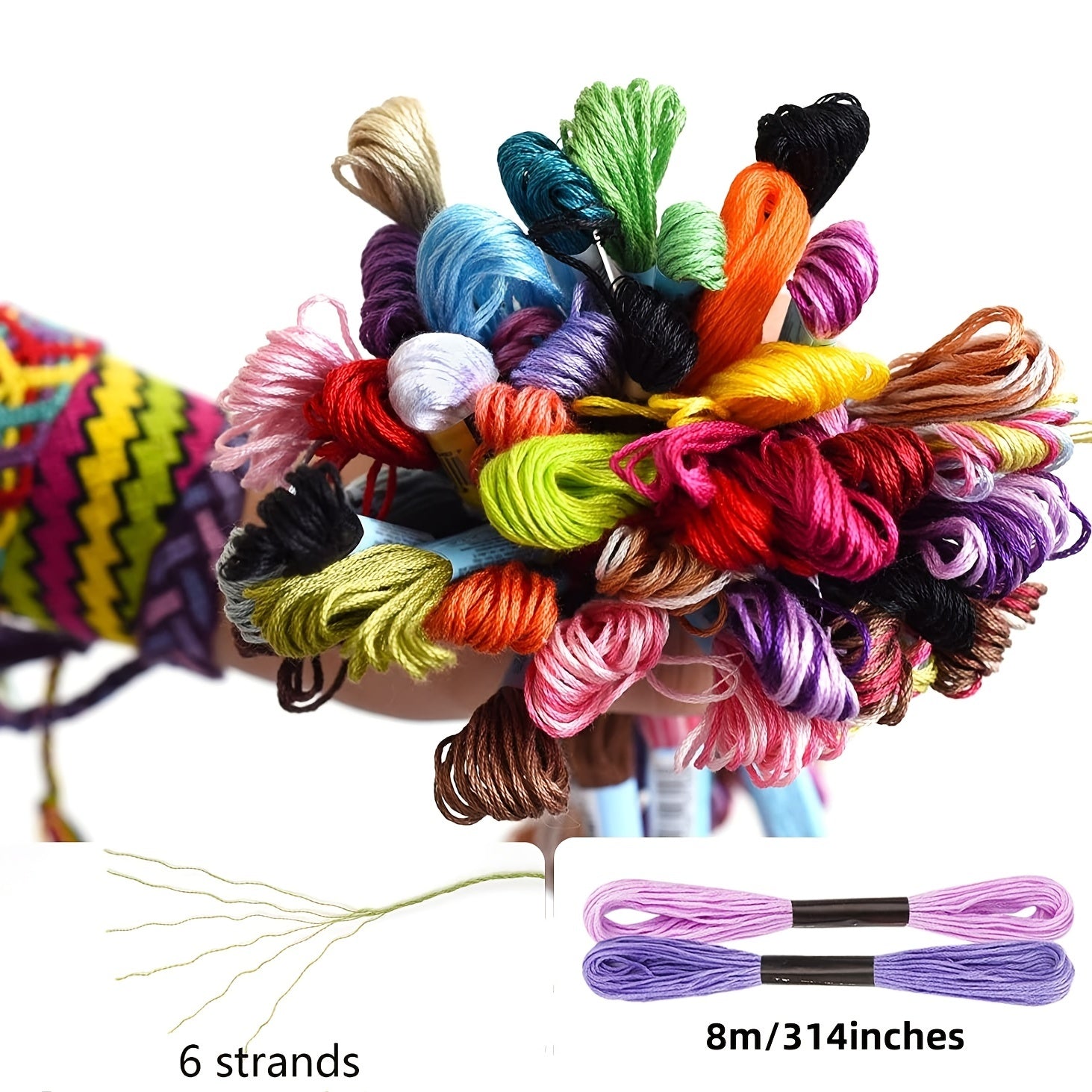 Embroidery Floss Friendship Bracelets String + Bobbins