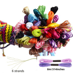 Embroidery Floss Friendship Bracelets String + Bobbins