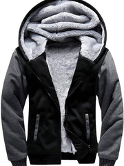 Boys Sherpa Lined Hoodie Fleece Sweatshirt Full Zip Hooded Jacket