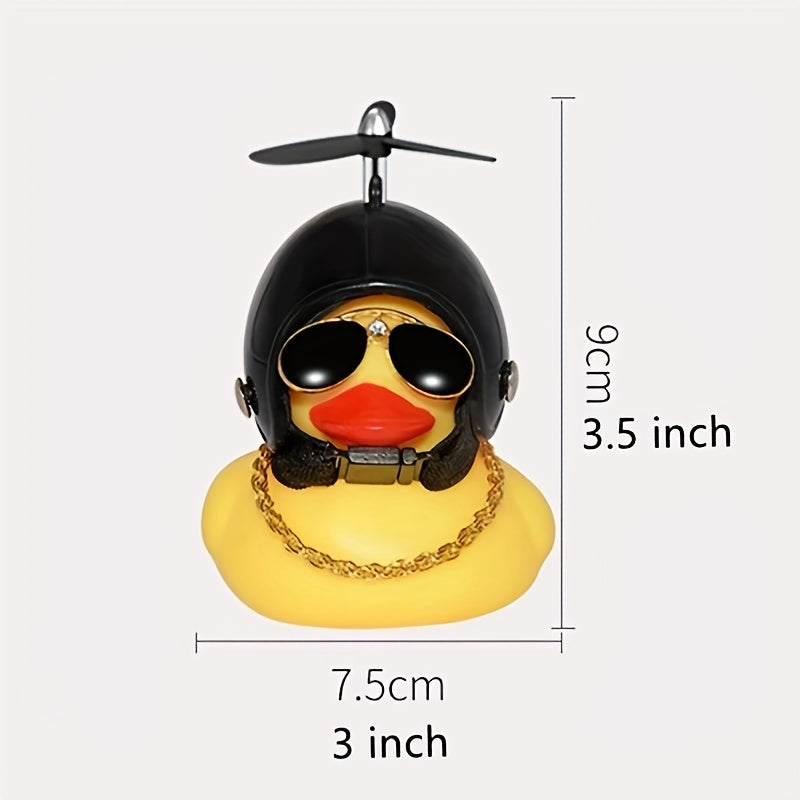 Yellow Duck & Helmet Laptop Sticker, Bicycle Decoration