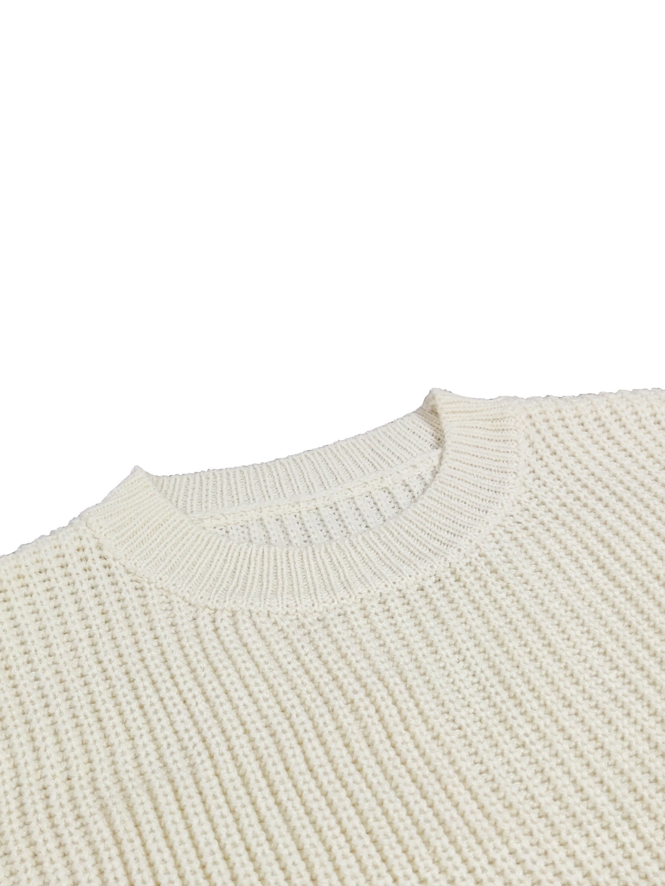 Casual Sweater Women's Plus Solid Chunky Knitted Puff Sleeve