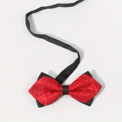 Boys Flower Pattern Bow Tie Dance Party Decorative Accessory