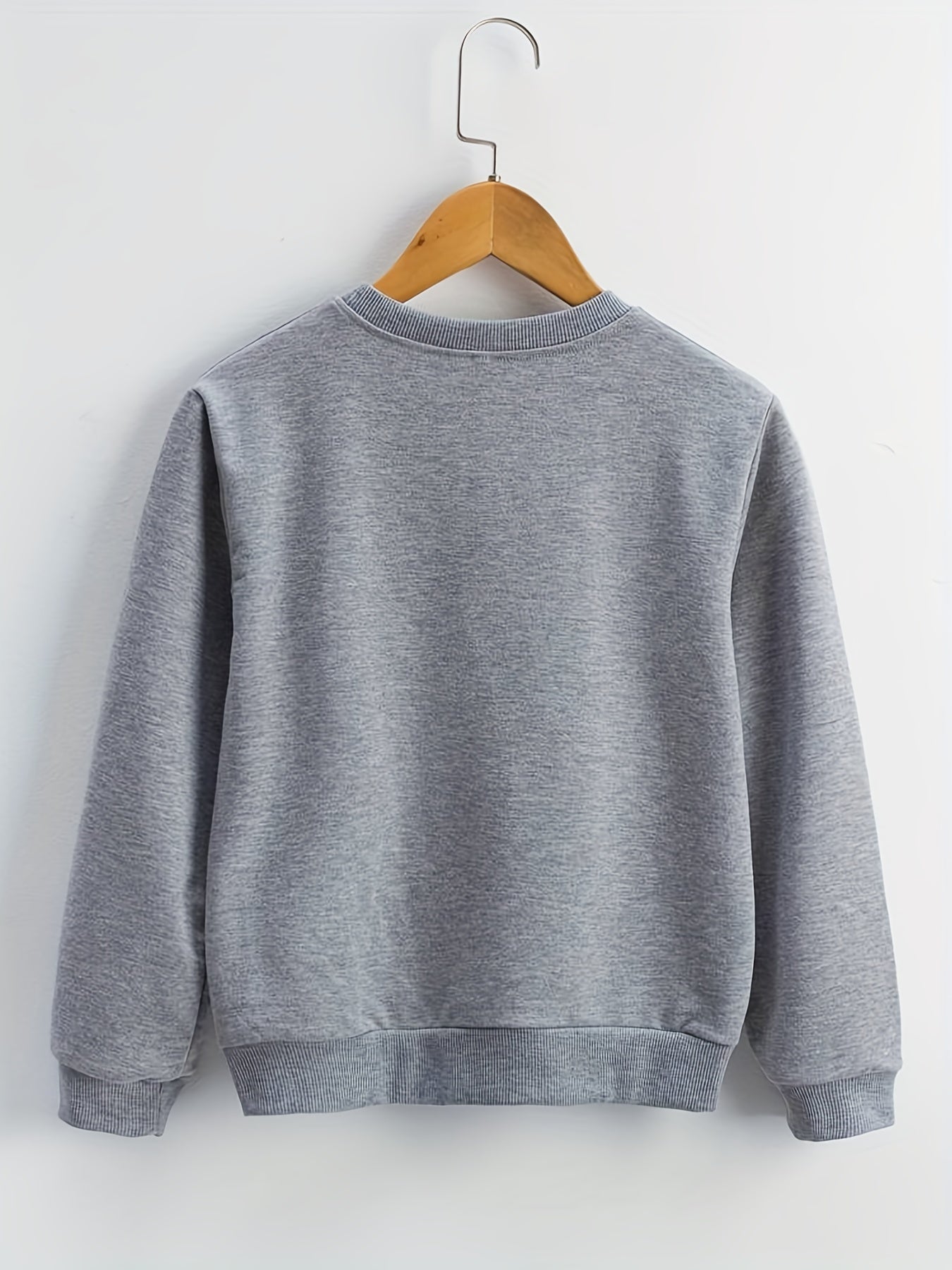 Girls Butterfly & Leaves Crew Neck Sweatshirts For Sports Casual Outfit