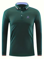 Men's Cartoon Wolves Print Polo Shirt Outdoor Spring Fall