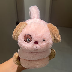 Adorable Cartoon Plush Earmuffs for Women Soft Pink Fuzzy Animal Comfortable Fit