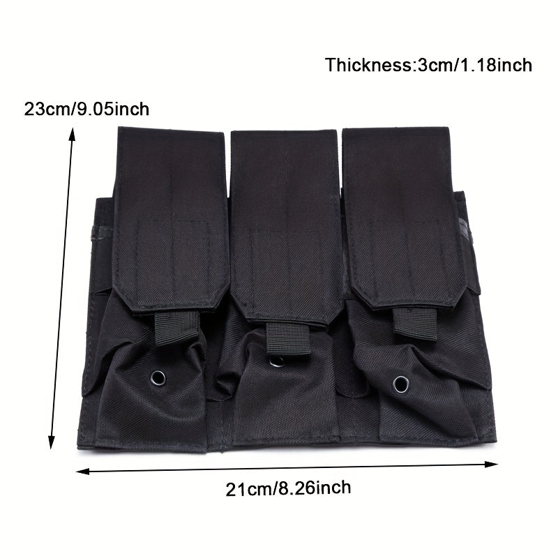 1pc Triple Magazine Pouch MOLLE Bag