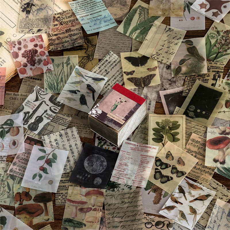 366pcs Sulfate Paper 2In 1 6In Retro Note Art Painting Decoration