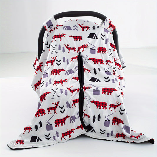 Elk Print Car Seat Sunshade Cover Canopy