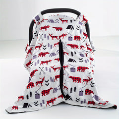 Elk Print Car Seat Sunshade Cover Canopy