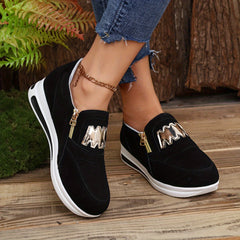 Women's Slip On Low Top Walking Shoes Thick Bottom Casual Sneakers