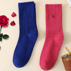 2 Pairs Q Pattern Sports Socks Women's Stockings