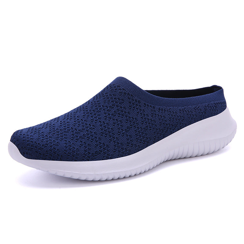 Women's Knitted Walking Mules Shoes Lightweight Non slip Shoes