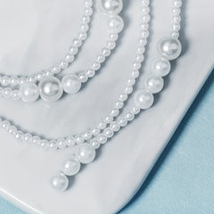 Faux Pearl Beaded Tassel Hair Clip Headpiece