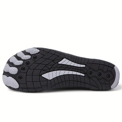 Men's Striped Water Shoes with Buckle Non Slip Aqua Socks