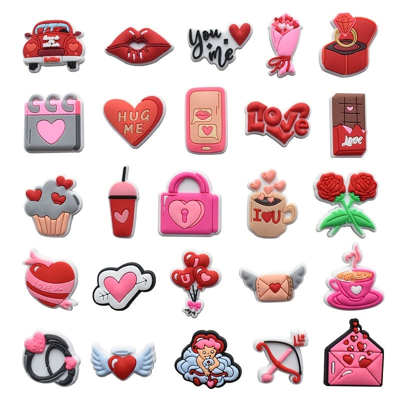 25 50pcs Set Theme Shoe Decorations Charms For Clogs PVC Shoe Accessories