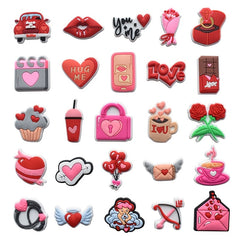 25 50pcs Set Theme Shoe Decorations Charms For Clogs PVC Shoe Accessories