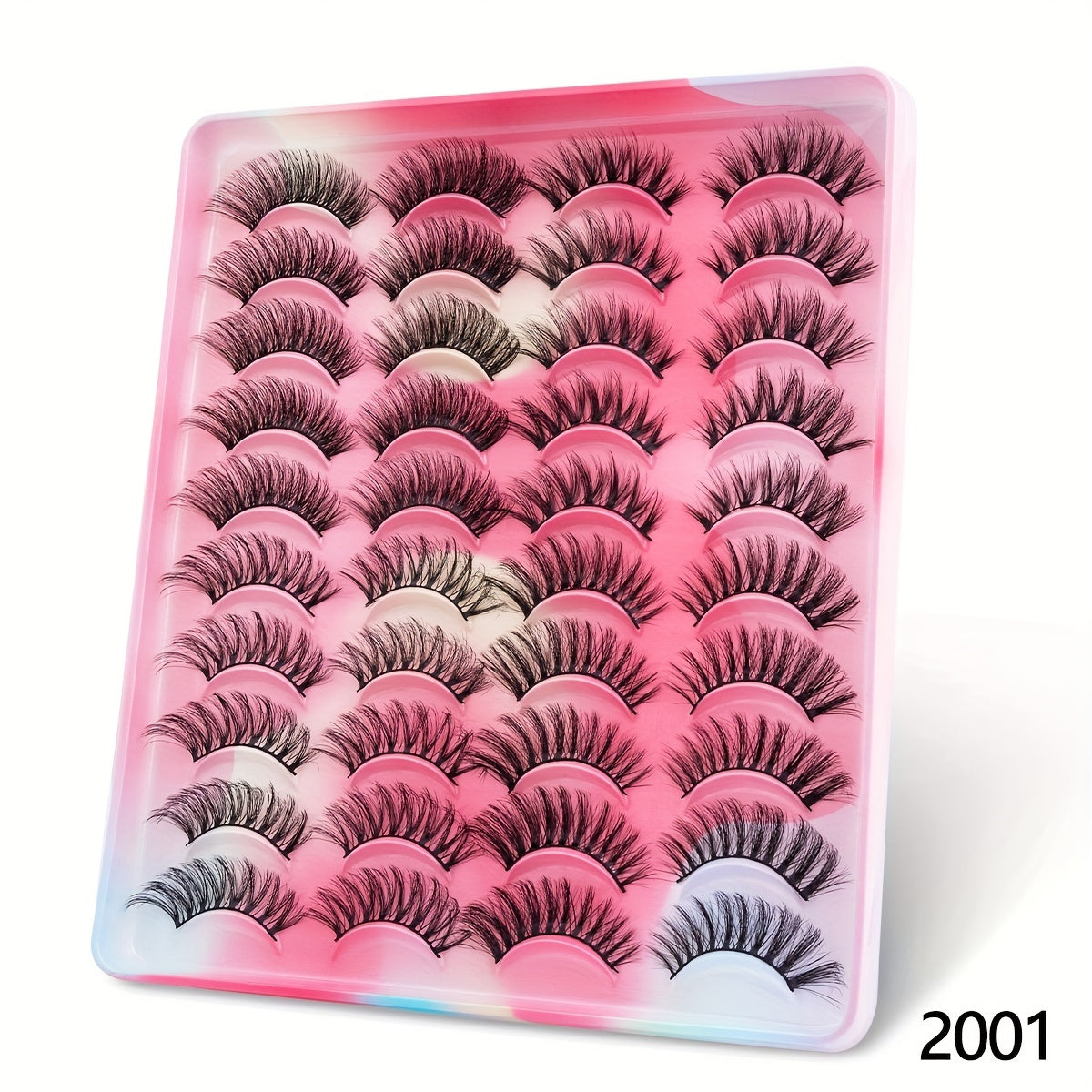 3D Faux Mink Lashes Fluffy Soft Wispy Natural Cross 20 Pairs