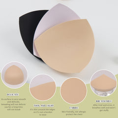 2 Pairs Triangle Cups Bra Insert Pads Anti-Convex Chest Enhancer for Women