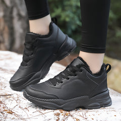 Women's Plush Lined Chunky Snow Sneakers Keep Warm