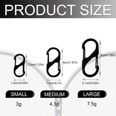 20pcs Metal Lock Clip Keychain S Shaped Alloy Bag Backpack Hanging Buckle