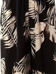 Floral Print High Waist Drawstring Pants for Women's Vacation