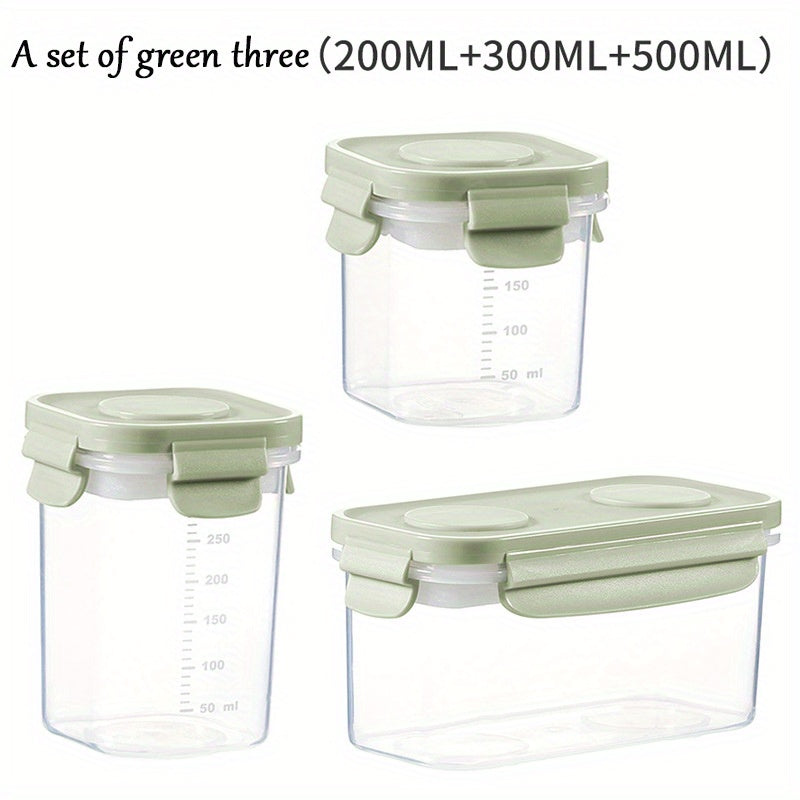 3pcs Portable Baby Food Box with Microwave Cooking Ice Tray and Sealed Seasoning
