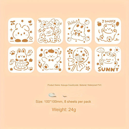 Cartoon Stencil Drawing Template for Holiday Painting DIY Projects