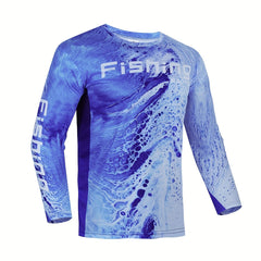 Men's Long Sleeve Fishing Shirt Crew Neck Sweatshirt