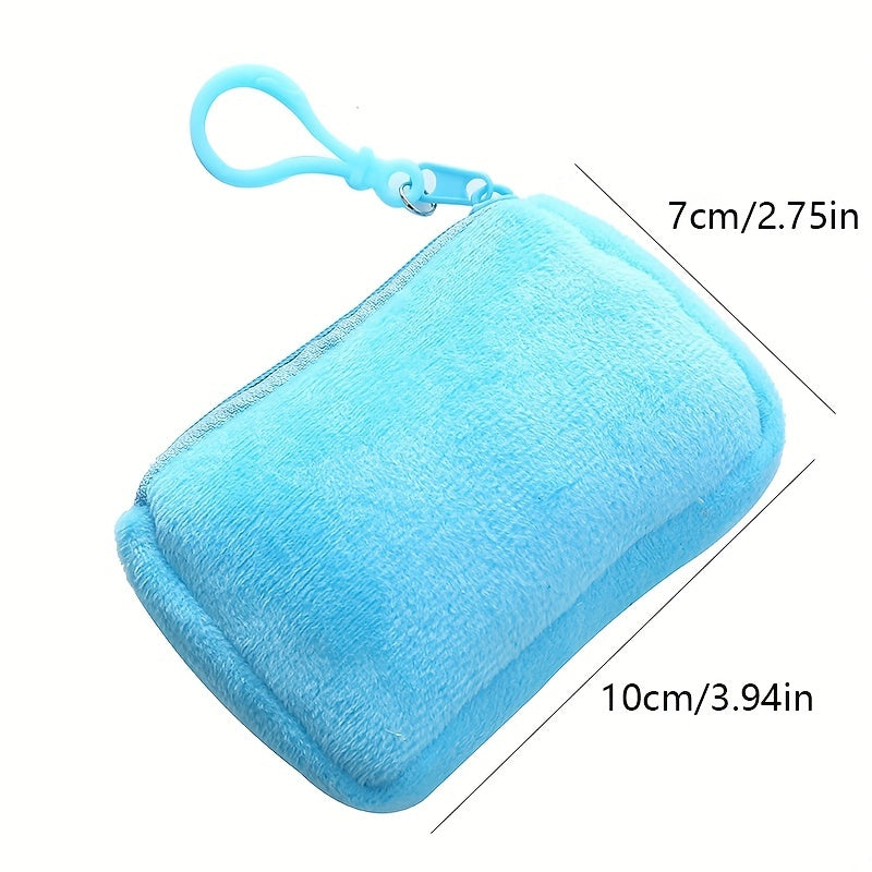 Plush Square Coin Purse Mini Storage Bag For Girls