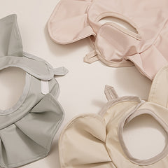 Baby Girl Bib Solid Angel Wings Waterproof Soft Apron For 1-2 Year Old